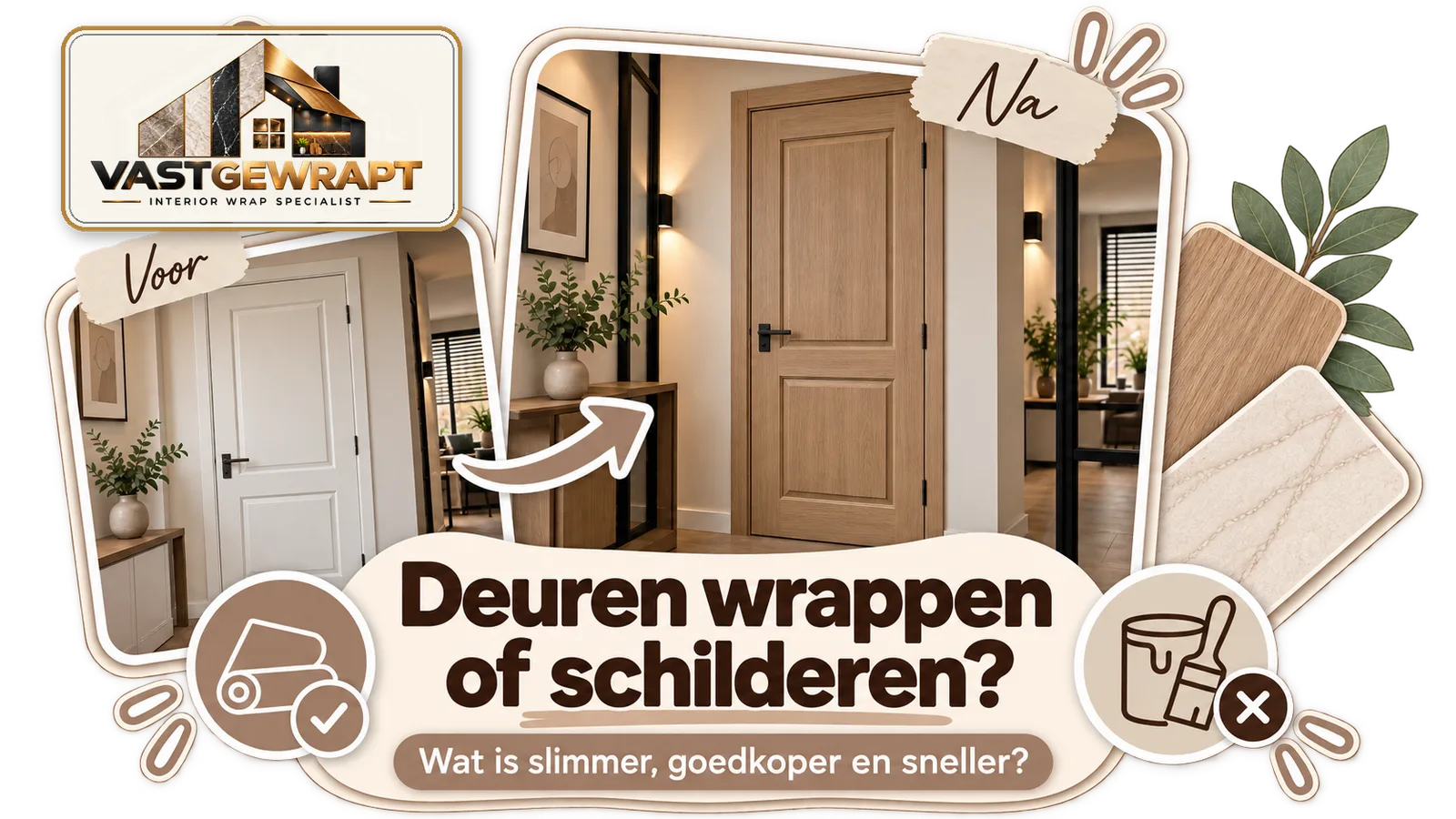 Deuren wrappen of schilderen: wat is slimmer?
